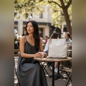 Olivia + Joy Soft  Leather Ivory  Shoulder Bag Nwt